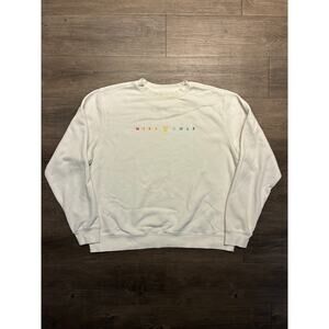 Nike Golf Sweatshirt Women's L White Sportswear Crewneck Long Sleeve Fleece Y2K